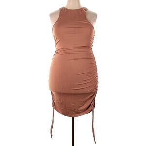 NWT ASOS Carmel Rust Stretch Knit Dress Racerback Pullover Plus Size 18